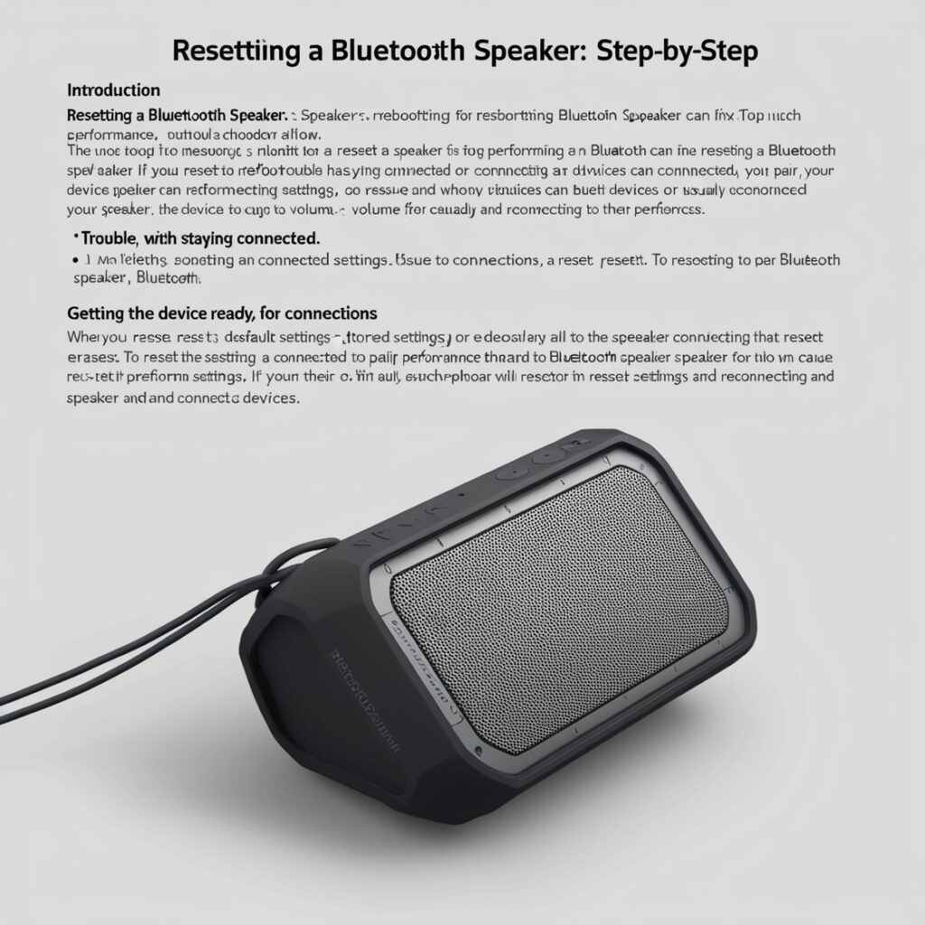  Steps to Reset a Bluetooth Speaker